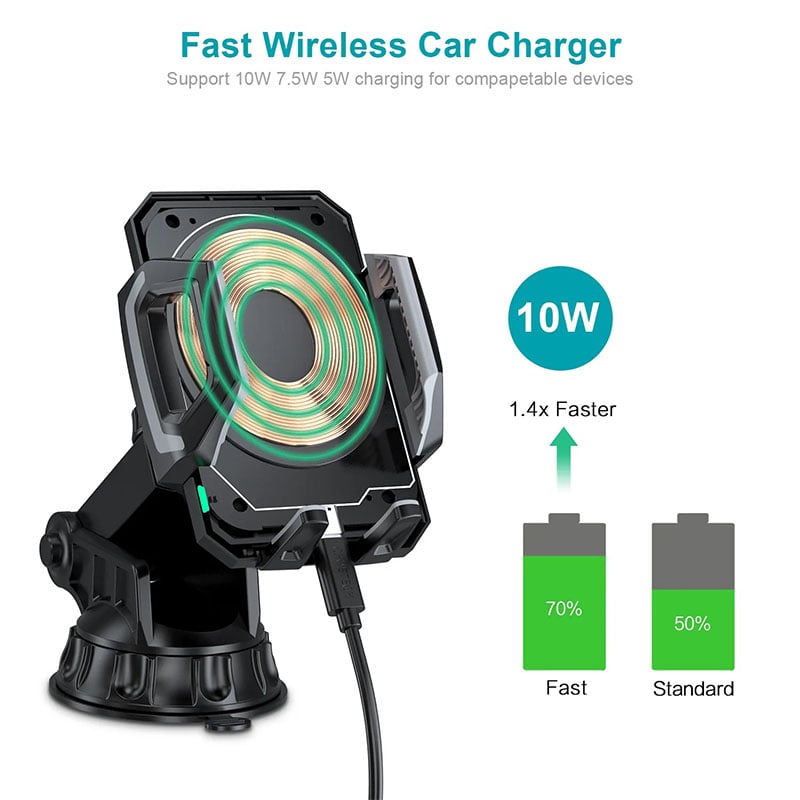 Buy Choetech T521-F 15W Fast Wireless Car Charger Black from Vmart in Pakistan