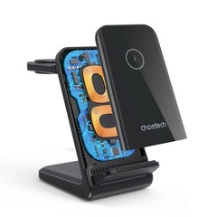 Buy Choetech T608-F 4 in 1 Wireless Charger (Apple and Samsung devices) Black from Vmart in Pakistan