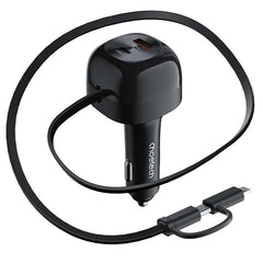 Buy Choetech TC0036 75W Car Charger with Retractable 2 in 1 USB-C + Lightning Cable from Vmart in Pakistan