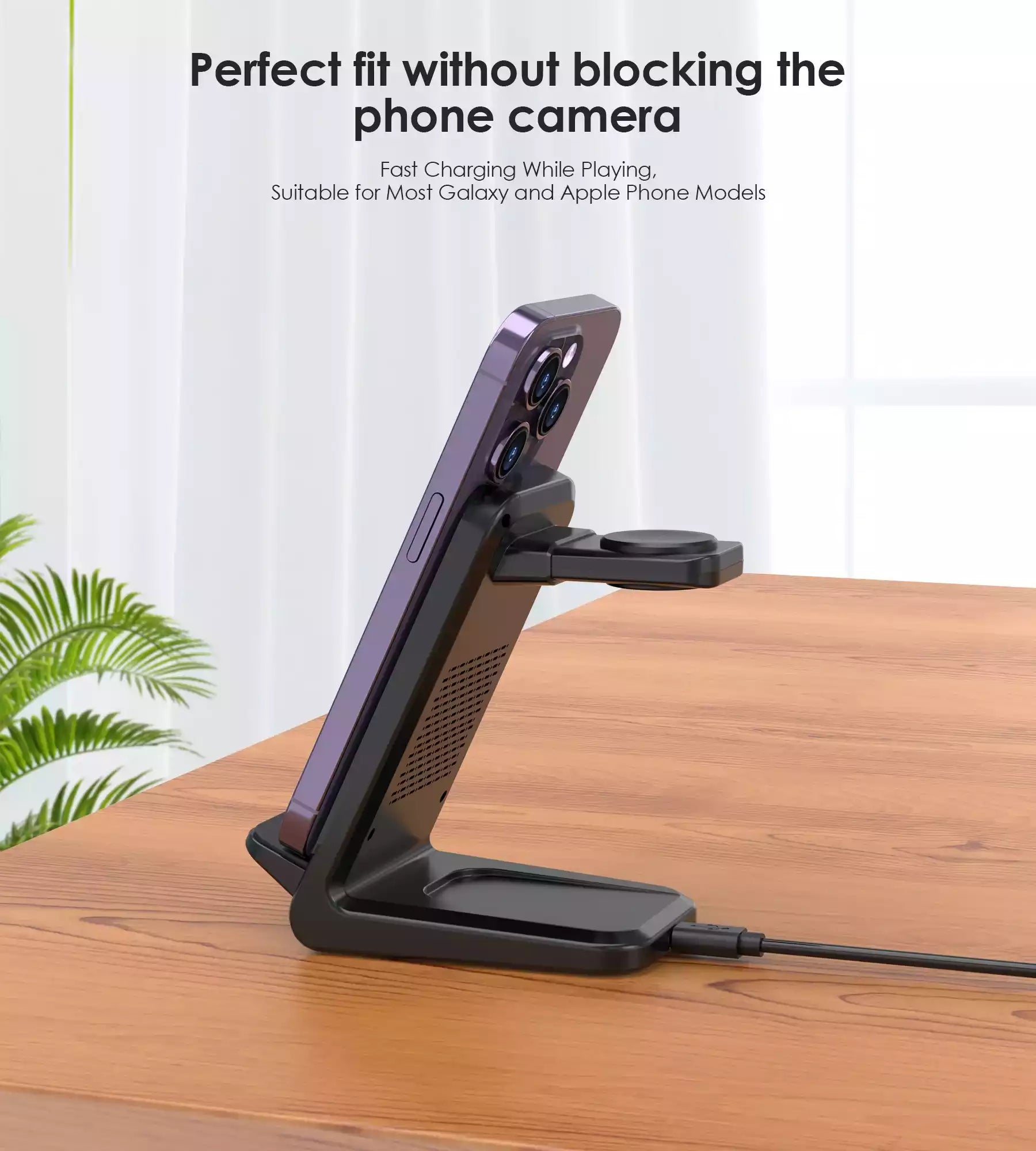 Buy Choetech T608-F 4 in 1 Wireless Charger (Apple and Samsung devices) Black from Vmart in Pakistan