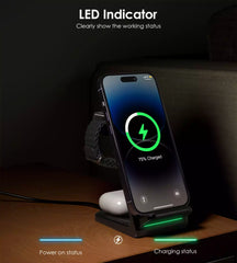 Buy Choetech T608-F 4 in 1 Wireless Charger (Apple and Samsung devices) Black from Vmart in Pakistan