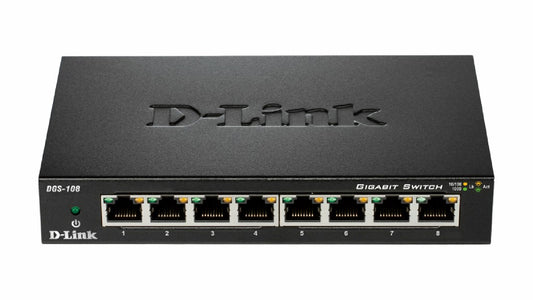 Buy D-Link DGS-108 8‑Port Gigabit Unmanaged Desktop Switch from Vmart in Pakistan