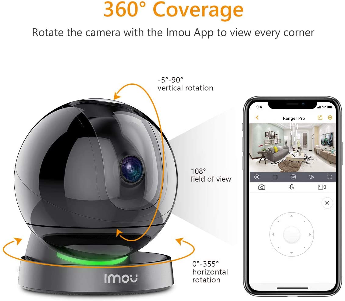 Buy Dahua Imou Ranger Pro 2MP Indoor WiFi Security Camera from Vmart in Pakistan