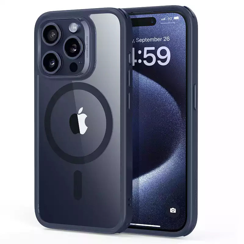 Buy ESR Classic Hybrid Case (HaloLock) for iPhone 15 Pro - Clear Dark Blue from Vmart in Pakistan