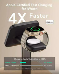 ESR Qi2 3 in 1 Wireless Charging Station Black