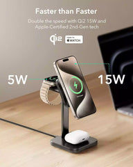 ESR Qi2 3 in 1 Wireless Charging Station Black