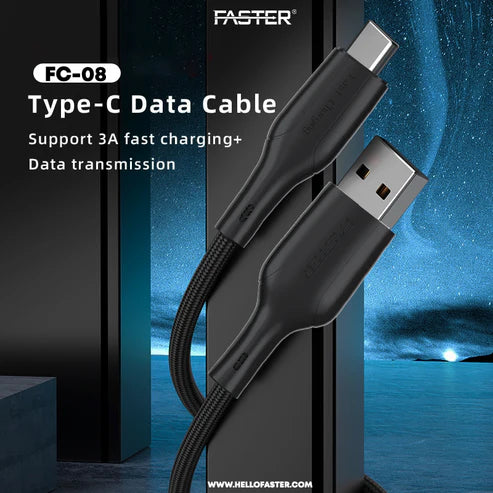 Buy Faster FC-08 USB To Type C Cable from Vmart in Pakistan