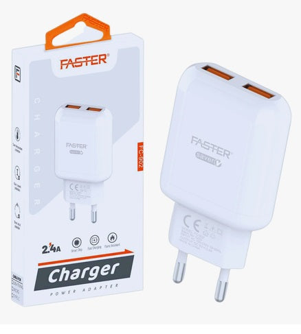 Buy Faster FC-902 Dual USB 2.4A Charger from Vmart in Pakistan