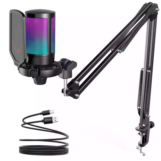 Buy FiFine A6T AmpliGame RGB USB Microphone from Vmart in Pakistan