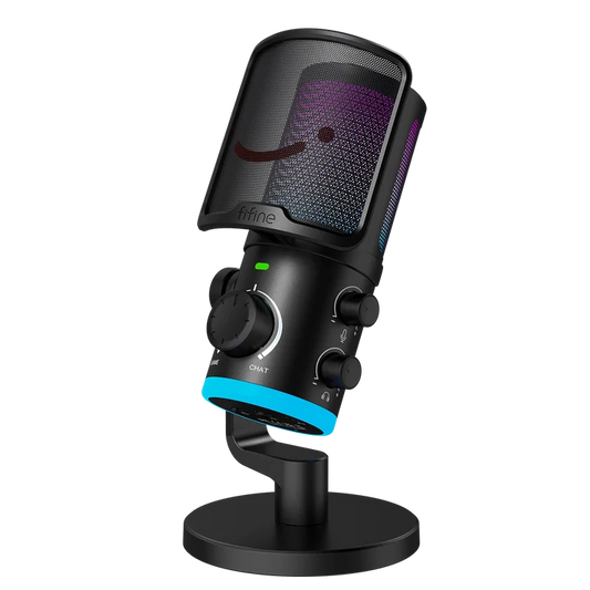 Buy FiFine AmpliGame AM6 USB Condenser Microphone with RGB from Vmart in Pakistan