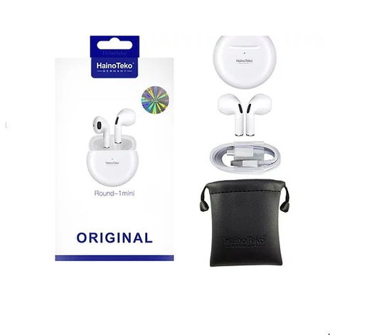 Buy Haino Teko Round 1 Mini Bluetooth Earphone - White from Vmart in Pakistan