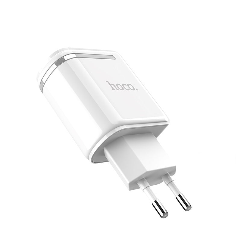 Buy Hoco C39A Enchanting Wall Charger EU Dual USB Charging Adapter - White from Vmart in Pakistan