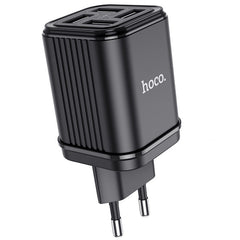 Buy Hoco C84A Resolute EU Plug Wall Charger - Black from Vmart in Pakistan