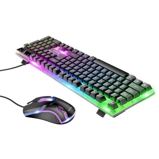 Buy Hoco GM11 Terrific Glowing Gaming Keyboard And Mouse Set from Vmart in Pakistan
