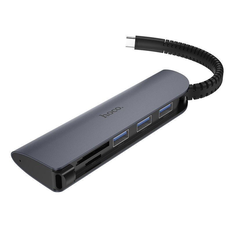 Buy Hoco HB17 Easy Connect Hub Type-C to USB3.0*3 + SD + TF from Vmart in Pakistan