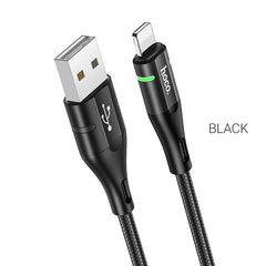 Buy Hoco U93 Shadow USB to Lightning Charging Data Sync Cable - Black from Vmart in Pakistan