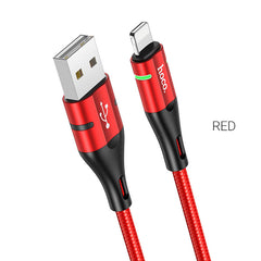 Buy Hoco U93 Shadow USB to Lightning Charging Data Sync Cable - Red from Vmart in Pakistan