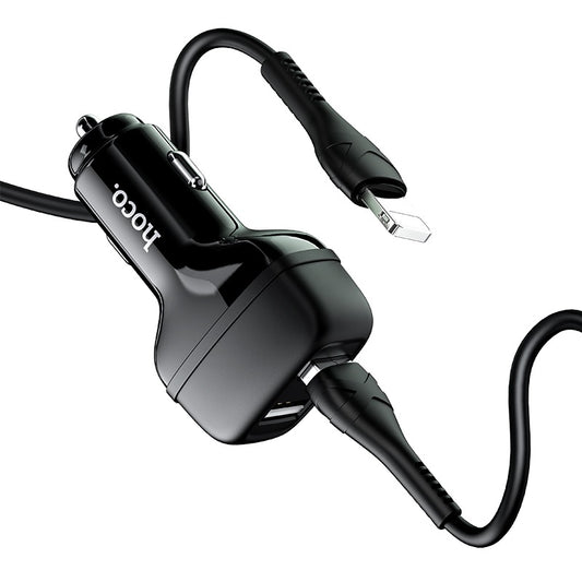Buy Hoco Z36 Leader Car Charger Dual Port Set with Lightning Cable from Vmart in Pakistan