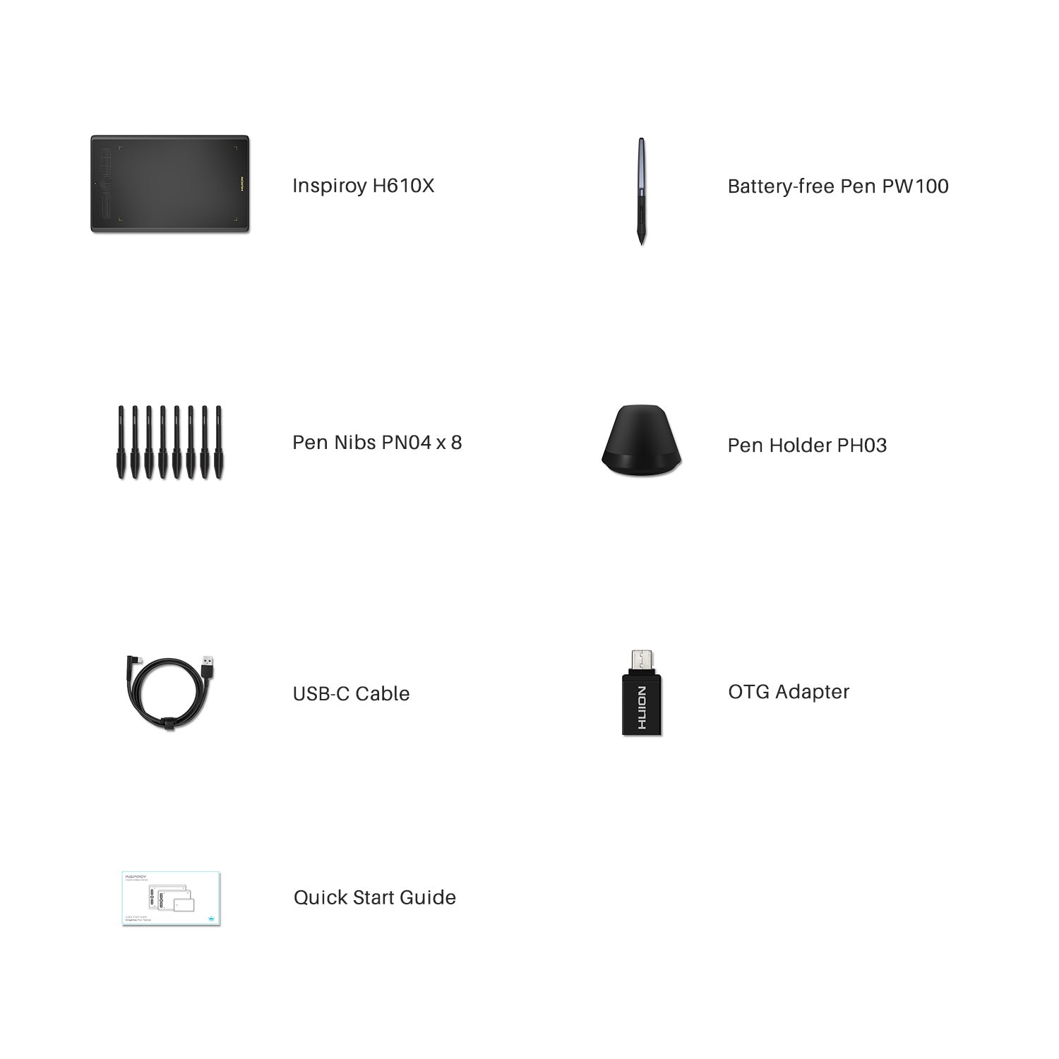 Buy Huion Inspiroy H610X 10 x 6.25 Graphic Tablet from Vmart in Pakistan