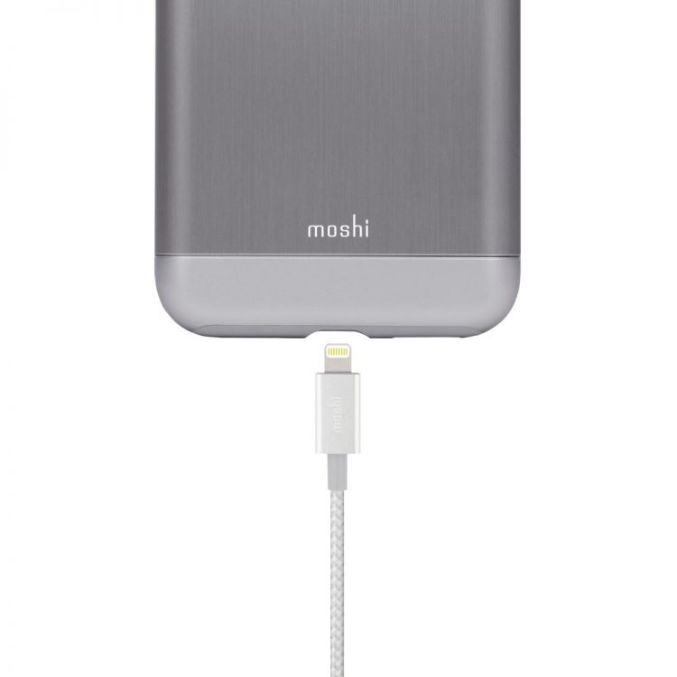 Buy Moshi Integra USB-C Charge/Sync Cable With Lightning Connector (1.2 m) - Jet Silver from Vmart in Pakistan
