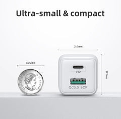 Buy Joyroom L-QP303 30W for iPhone 13 Dual Port PD+QC3.0 Intelligent Fast Charger White from Vmart in Pakistan
