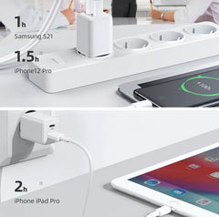 Buy Joyroom L-QP303 30W for iPhone 13 Dual Port PD+QC3.0 Intelligent Fast Charger White from Vmart in Pakistan