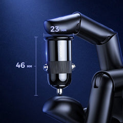 Buy Joyroom C-A06 3.1A Mini Dual-Port Fast Charging Smart Car Charger - Black from Vmart in Pakistan