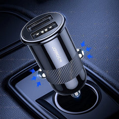 Buy Joyroom C-A06 3.1A Mini Dual-Port Fast Charging Smart Car Charger - White from Vmart in Pakistan