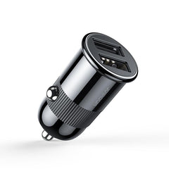 Buy Joyroom C-A06 3.1A Mini Dual-Port Fast Charging Smart Car Charger - Black from Vmart in Pakistan