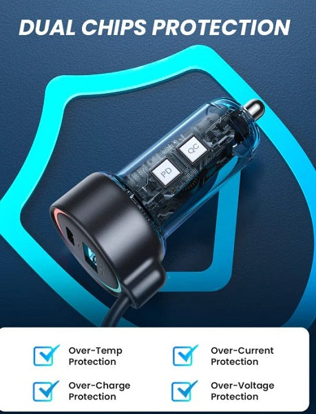 Buy Joyroom JR-CL08 3-in-1 Wired Car Charger (Lightning) from Vmart in Pakistan