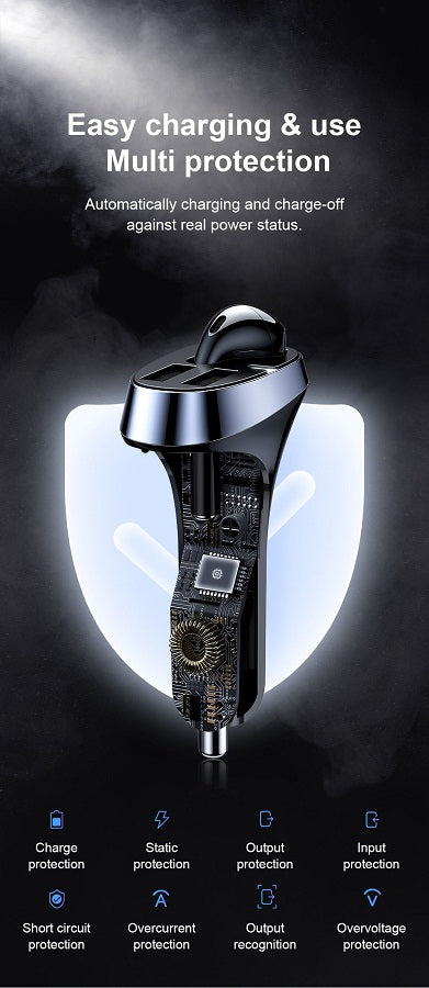 Buy Joyroom JR-CP2 Car Charger with Wireless Earphone from Vmart in Pakistan