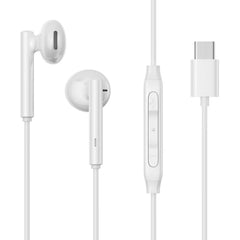 Buy Joyroom JR-EC05 Type-C Series Half In-Ear Wired Earphones - White from Vmart in Pakistan