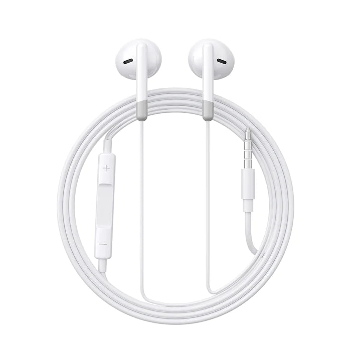 Buy Joyroom JR-EW01 Wired Series Half In-Ear Wired Earphones - White from Vmart in Pakistan