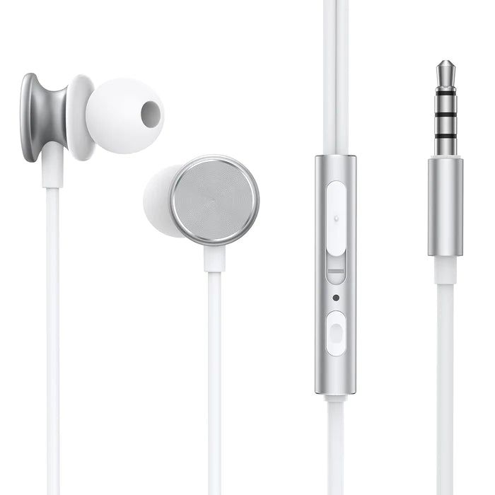 Buy Joyroom JR-EW03 Wired Series In-Ear Metal Wired Earbuds - Silver from Vmart in Pakistan