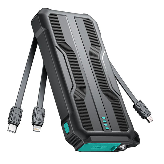 Buy Joyroom JR-L016 2.4A Power Bank with Three Cables 10000mAh Black from Vmart in Pakistan
