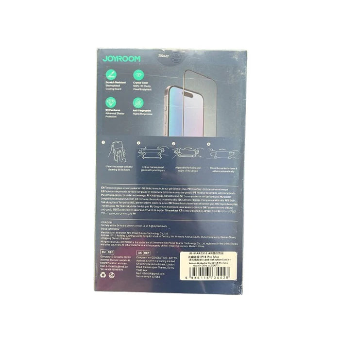 Buy Joyroom JR-MAR0318 Anti-Reflection Eyecare Screen Glass Protector For iphone 16 Pro Max from Vmart in Pakistan