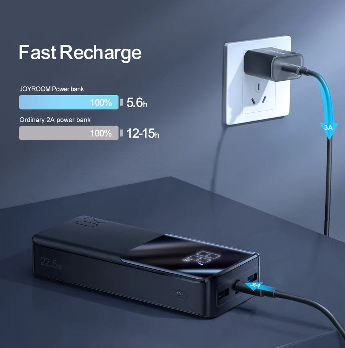 Buy Joyroom JR-QP192 Power Bank with Large Digital Display 20000mAh/22.5W from Vmart in Pakistan