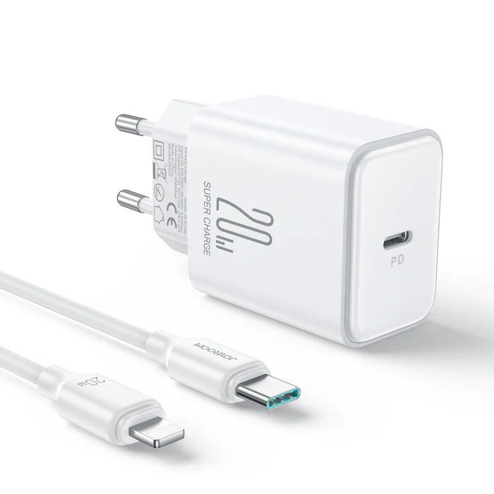 Buy Joyroom JR-TCF06 PD 20W Charger With C to L Cable 1m White from Vmart in Pakistan