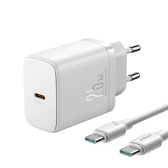 Buy Joyroom JR-TCF11 25W Fast Charger EU With C to C Cable 1m from Vmart in Pakistan