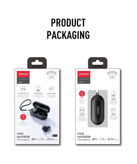 Buy Joyroom JR-TL1 Bilateral TWS Wireless Earbuds - Black from Vmart in Pakistan