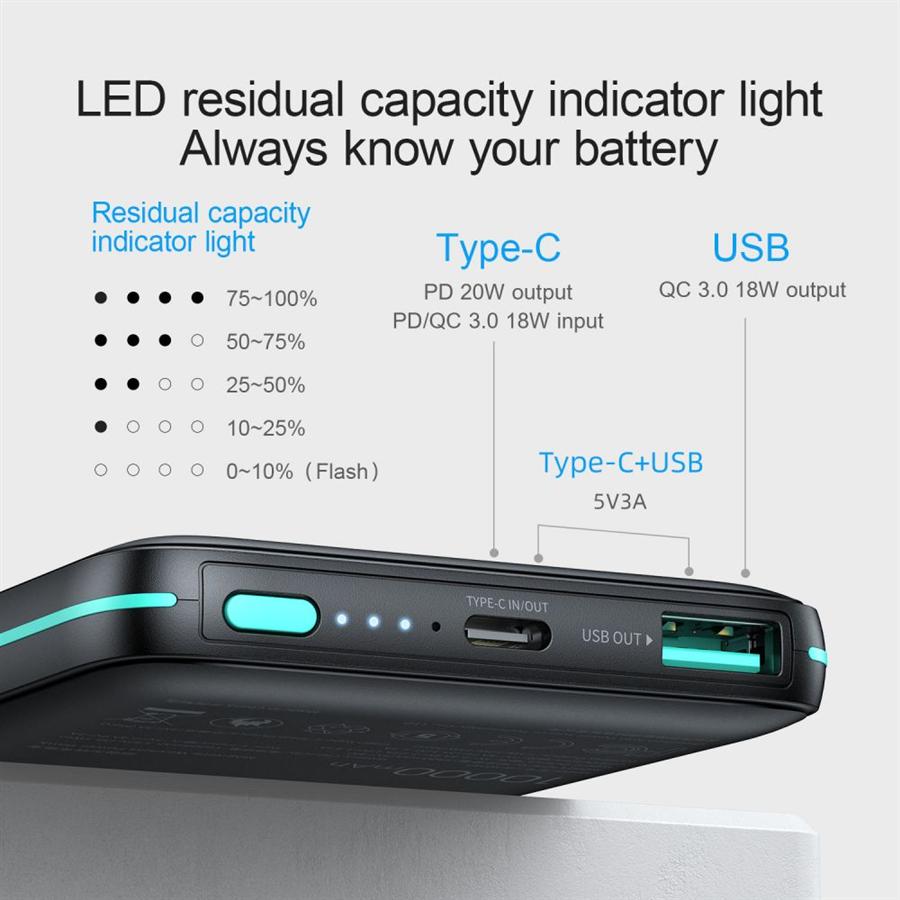 Buy Joyroom JR-W040 Magnetic Magsafe Power Bank 10000Mah Black from Vmart in Pakistan