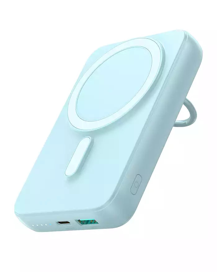 Buy Joyroom JR-W050 20W Magnetic Wireless Power Bank with Ring Holder 10000mAh - Blue from Vmart in Pakistan