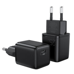 Buy Joyroom L-P251 Mini Fast USB Type C PD Charger 25W EU Plug - Black from Vmart in Pakistan