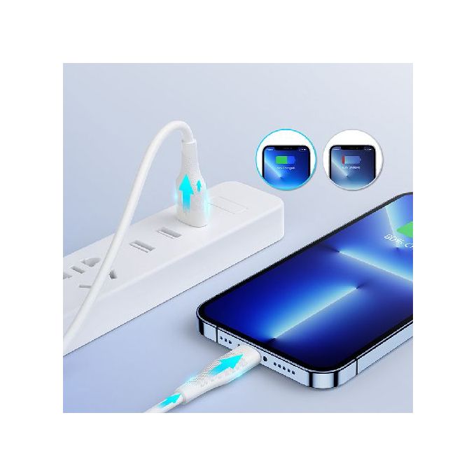 Buy Joyroom S-1030M12 USB Lightning 3A Data Cable - White from Vmart in Pakistan