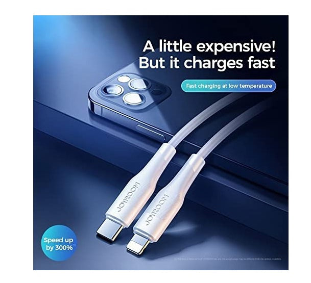 Buy Joyroom S-1224M3 Type-C to Lightning Fast Charging Data Cable 1.2m - White from Vmart in Pakistan