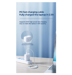Buy Joyroom S-1230M3 Type-C To Type-C Fast Charging Data Cable 1.2m - White from Vmart in Pakistan