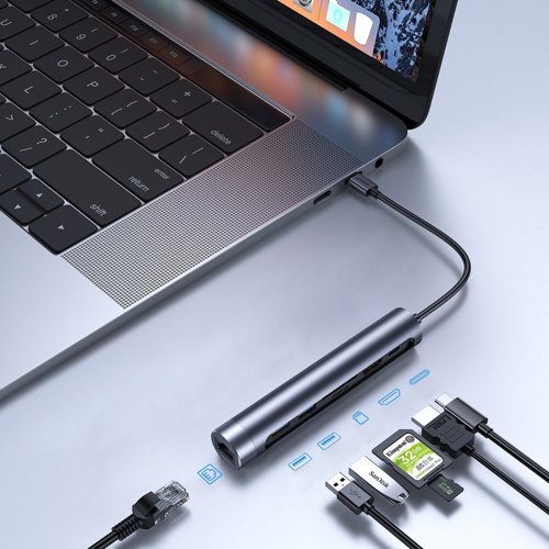 Buy Joyroom S-H111 7 In1 USB C Hub Adapter Docking Station from Vmart in Pakistan