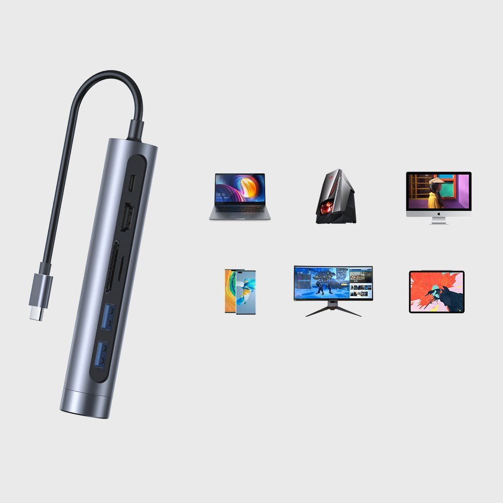 Buy Joyroom S-H111 7 In1 USB C Hub Adapter Docking Station from Vmart in Pakistan