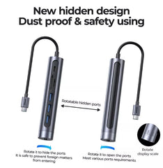 Buy Joyroom S-H112 7 in 1 USB C Hub Adapter Docking Station from Vmart in Pakistan