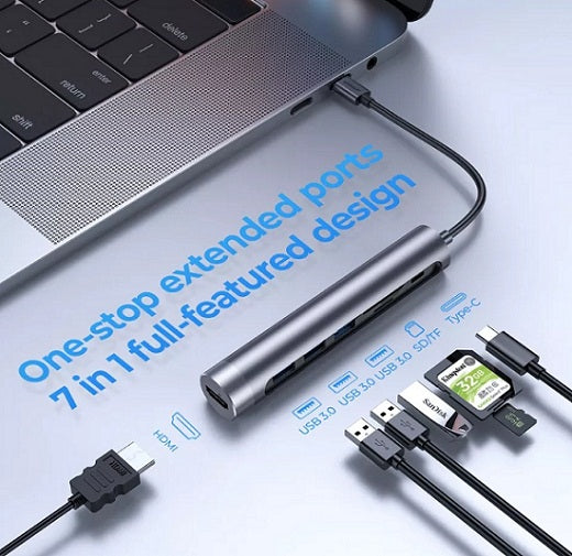 Buy Joyroom S-H112 7 in 1 USB C Hub Adapter Docking Station from Vmart in Pakistan